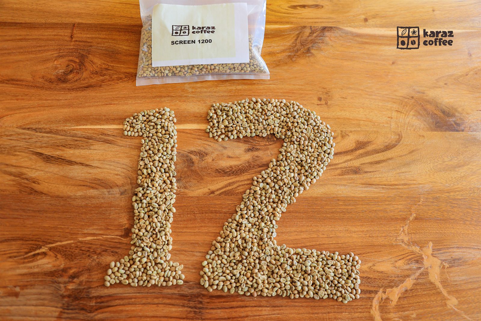 Close-up of Karaz Screen 12 Robusta beans